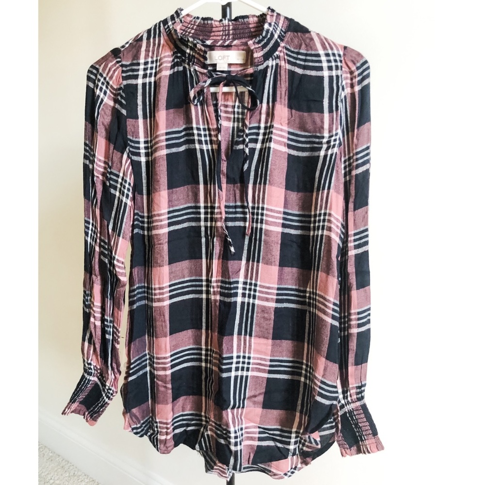 LOFT Petite Plaid Tunic